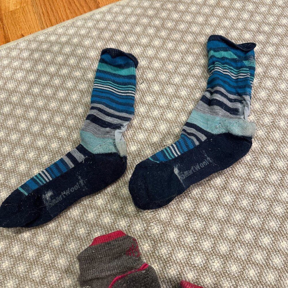 3 Pairs Womens Size Medium Smartwool socks: Boot, Ankle and Crew